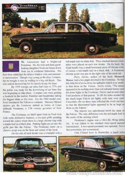 1960 Ford Canada Frontenac Article 1